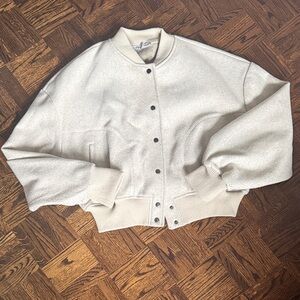New Zara Women's Beige Bomber Jacket